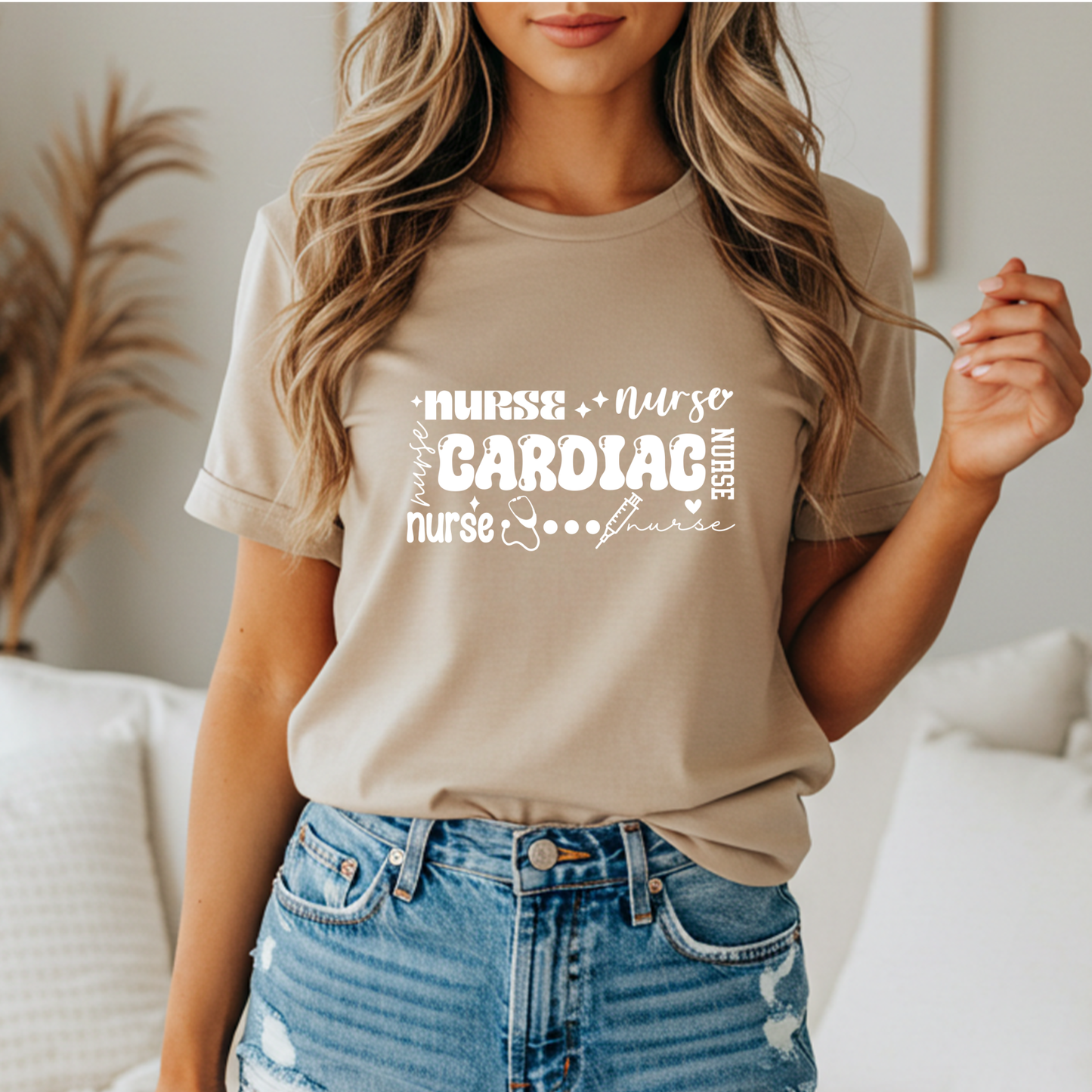 CARDIAC NURSE LIFE-WHITE PRINT