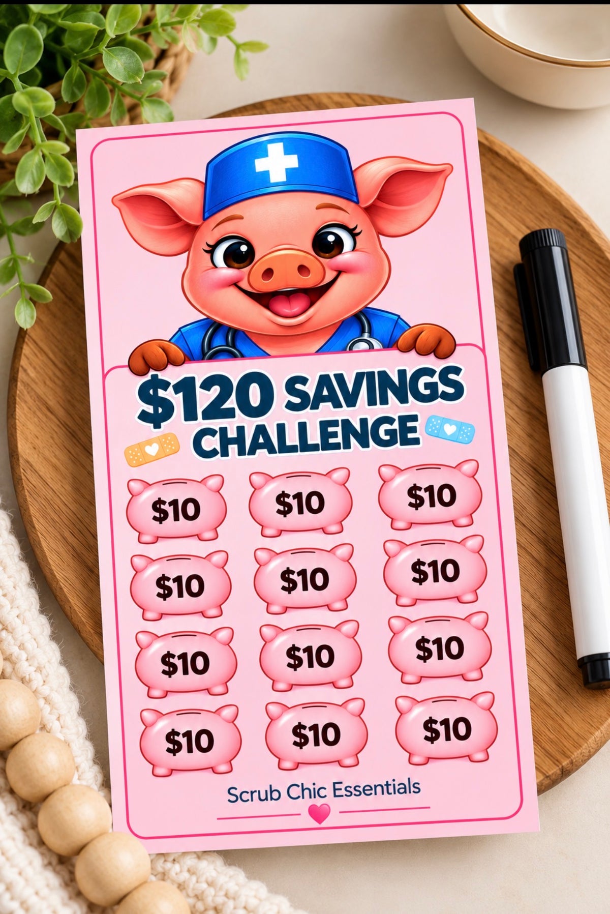 HEALTHCARE PIGGY MINI SAVINGS CHALLENGE