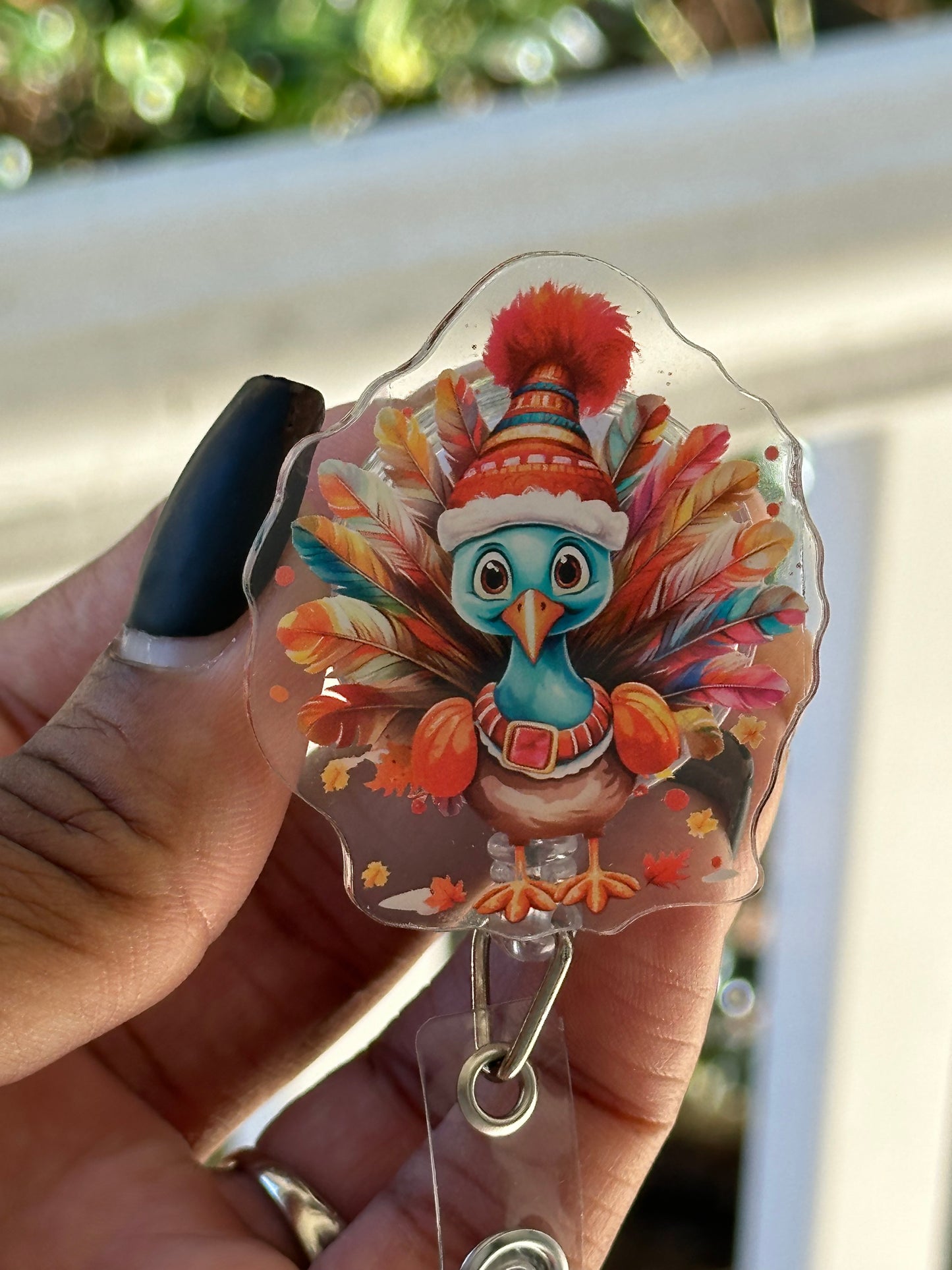 FESTIVE TURKEY BADGE REEL