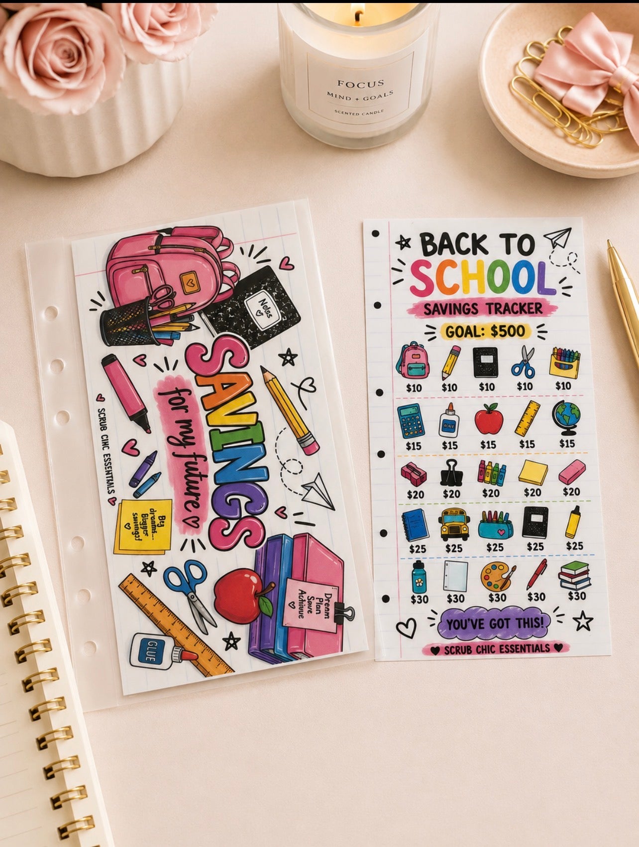BACK TO SCHOOL SAVINGS CHALLENGE SET