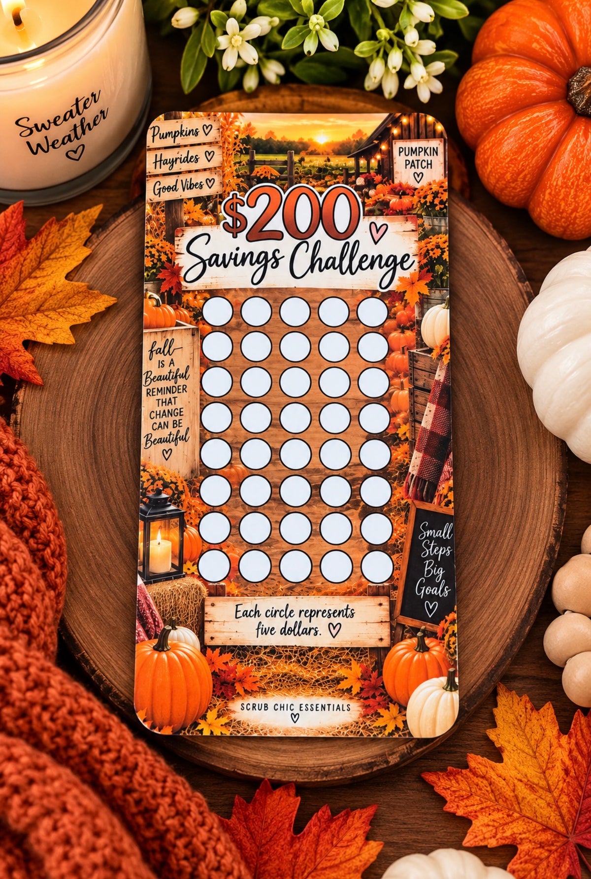 $200 COZY FALL SAVINGS CHALLENGE