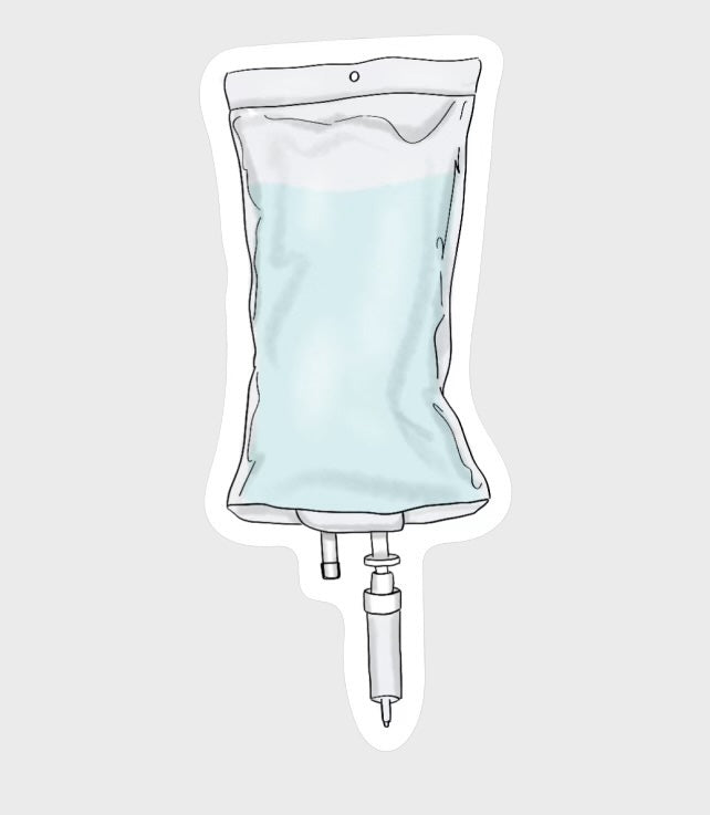 IV FLUIDS STICKER