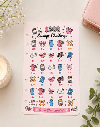NURSE LIFE A6 SAVINGS TRACKER