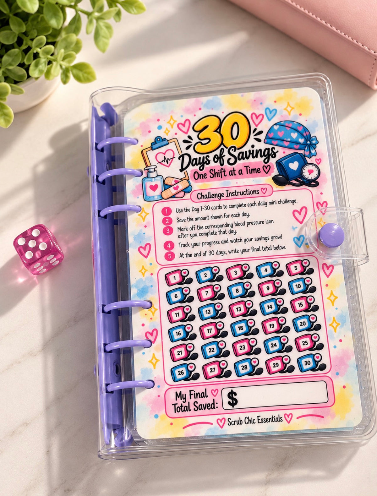 30 DAYS OF SAVINGS | NURSE SAVINGS BINDER