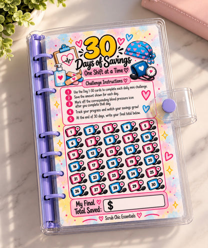 30 DAYS OF SAVINGS | NURSE SAVINGS BINDER