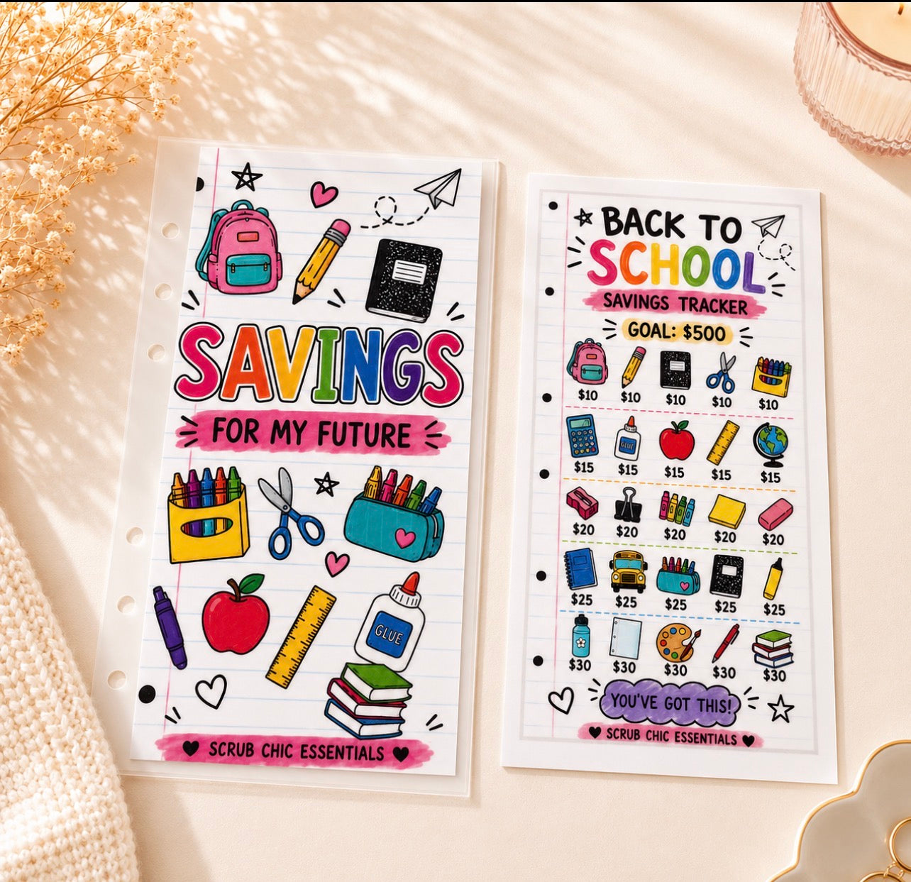 BACK TO SCHOOL SAVINGS CHALLENGE SET