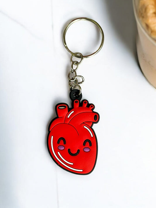 CUTE ANATOMICAL HEART KEYCHAIN