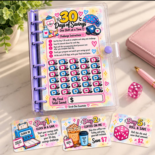 30 DAYS OF SAVINGS | NURSE SAVINGS BINDER