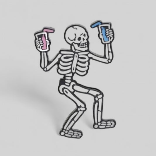 WORKED TO THE BONE ENAMEL PIN