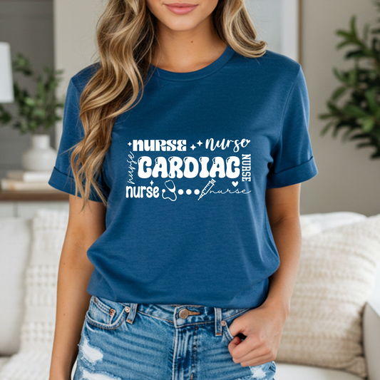 CARDIAC NURSE LIFE-WHITE PRINT
