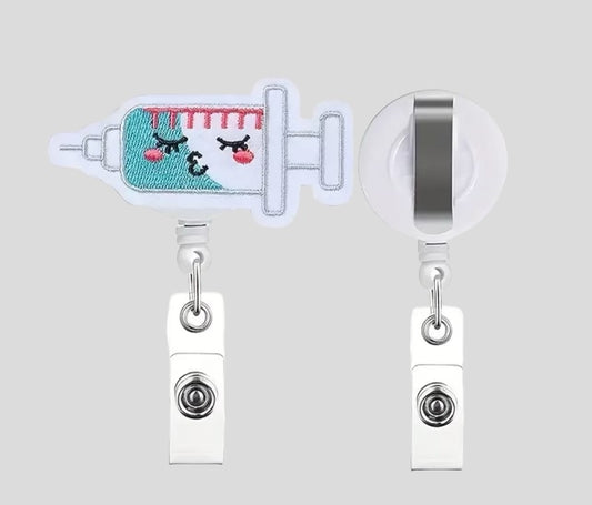 CUTE SYRINGE BADGE REEL