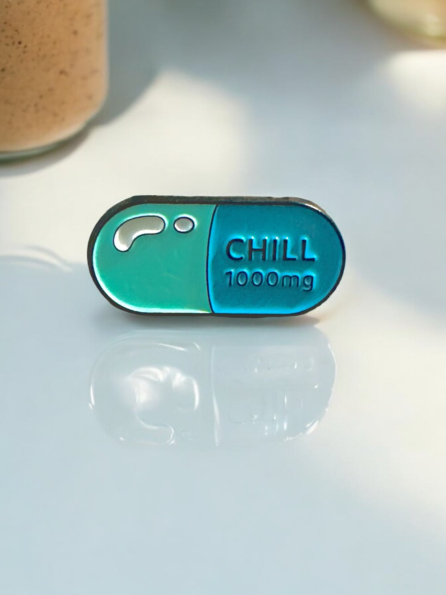 CHILL PILL ENAMEL PIN