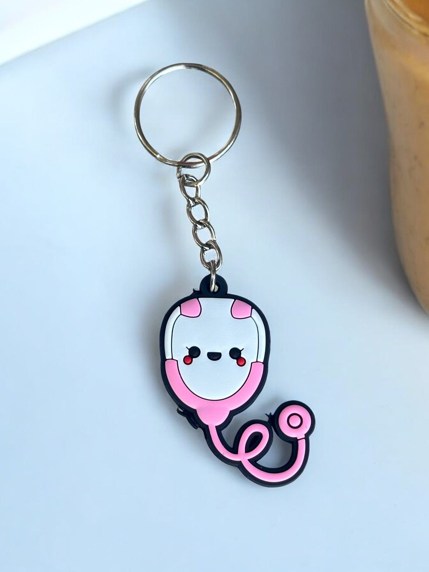 CUTE CARTOON STETHOSCOPES KEYCHAIN