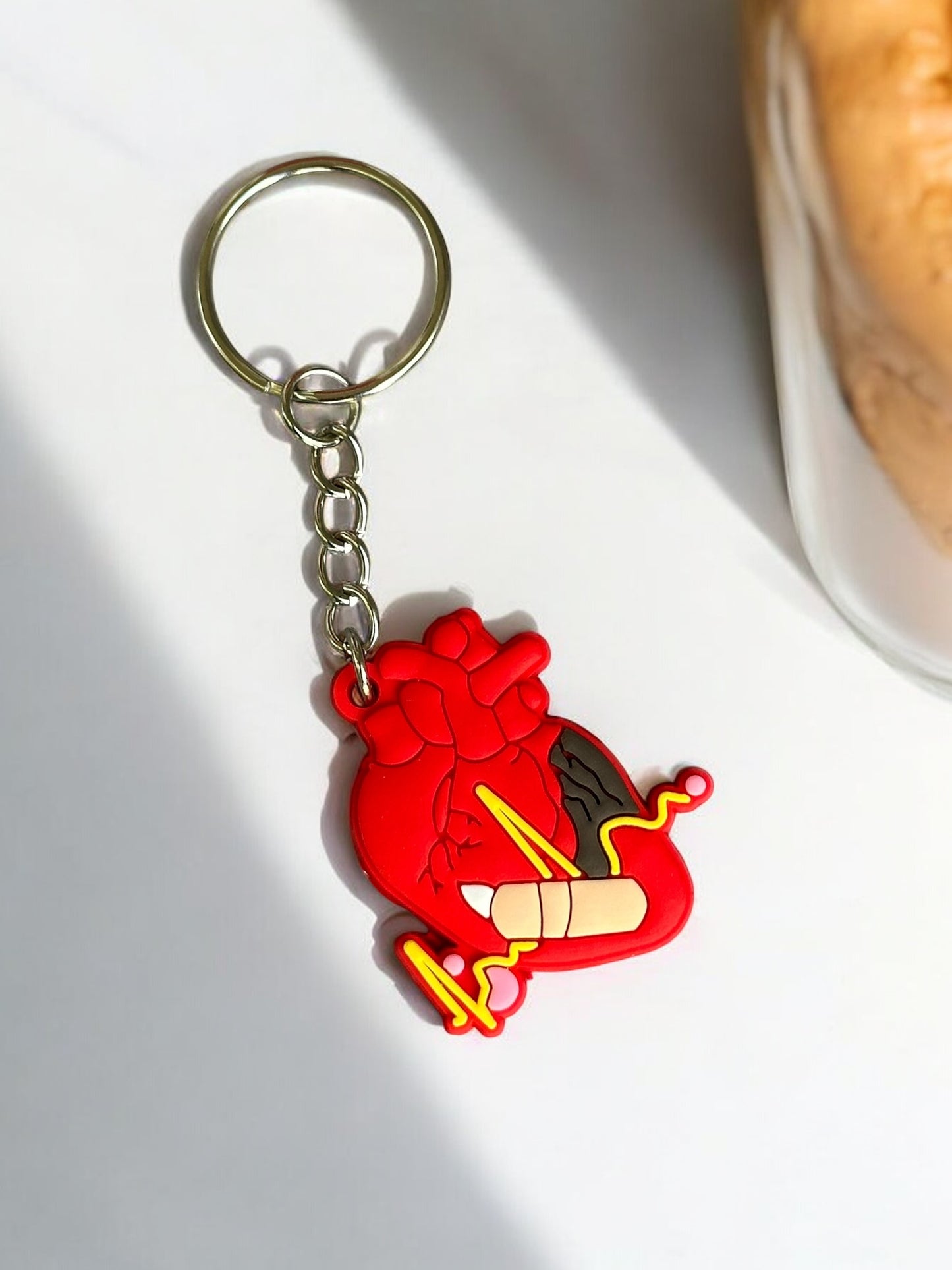 EKG HEART KEYCHAIN