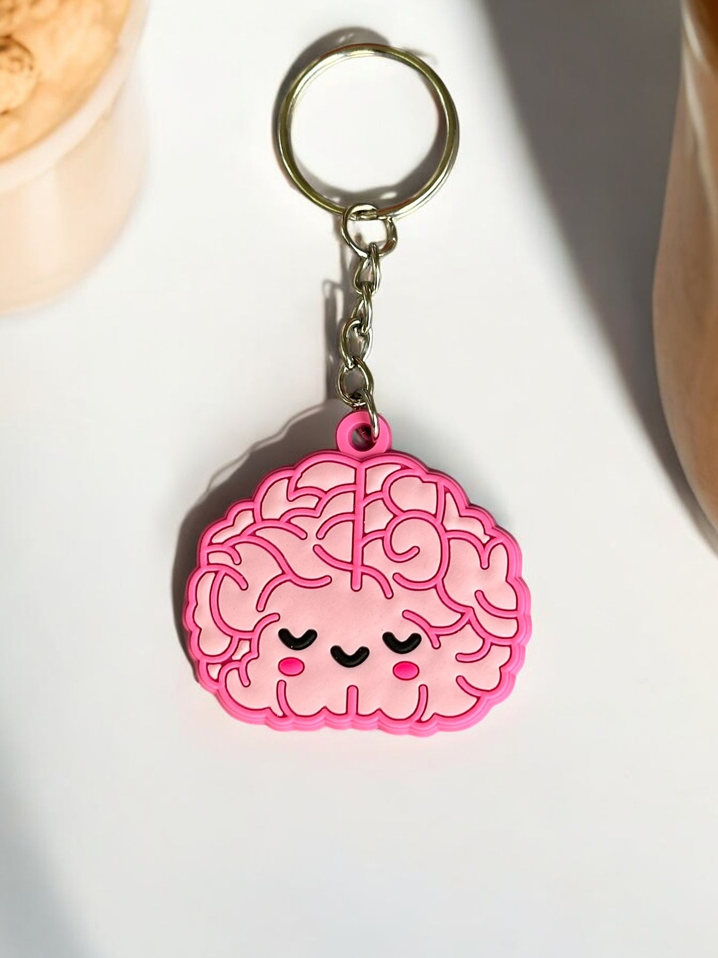 CUTE CARTOON BRAIN KEYCHAIN