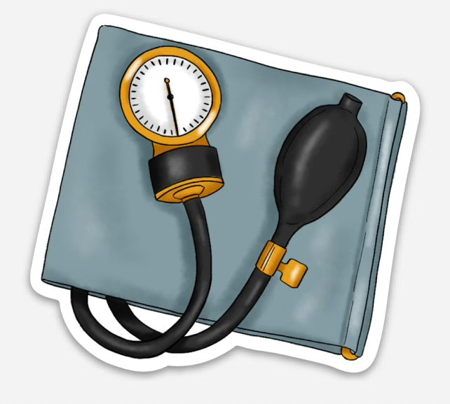 BLOOD PRESSURE CUFF STICKER