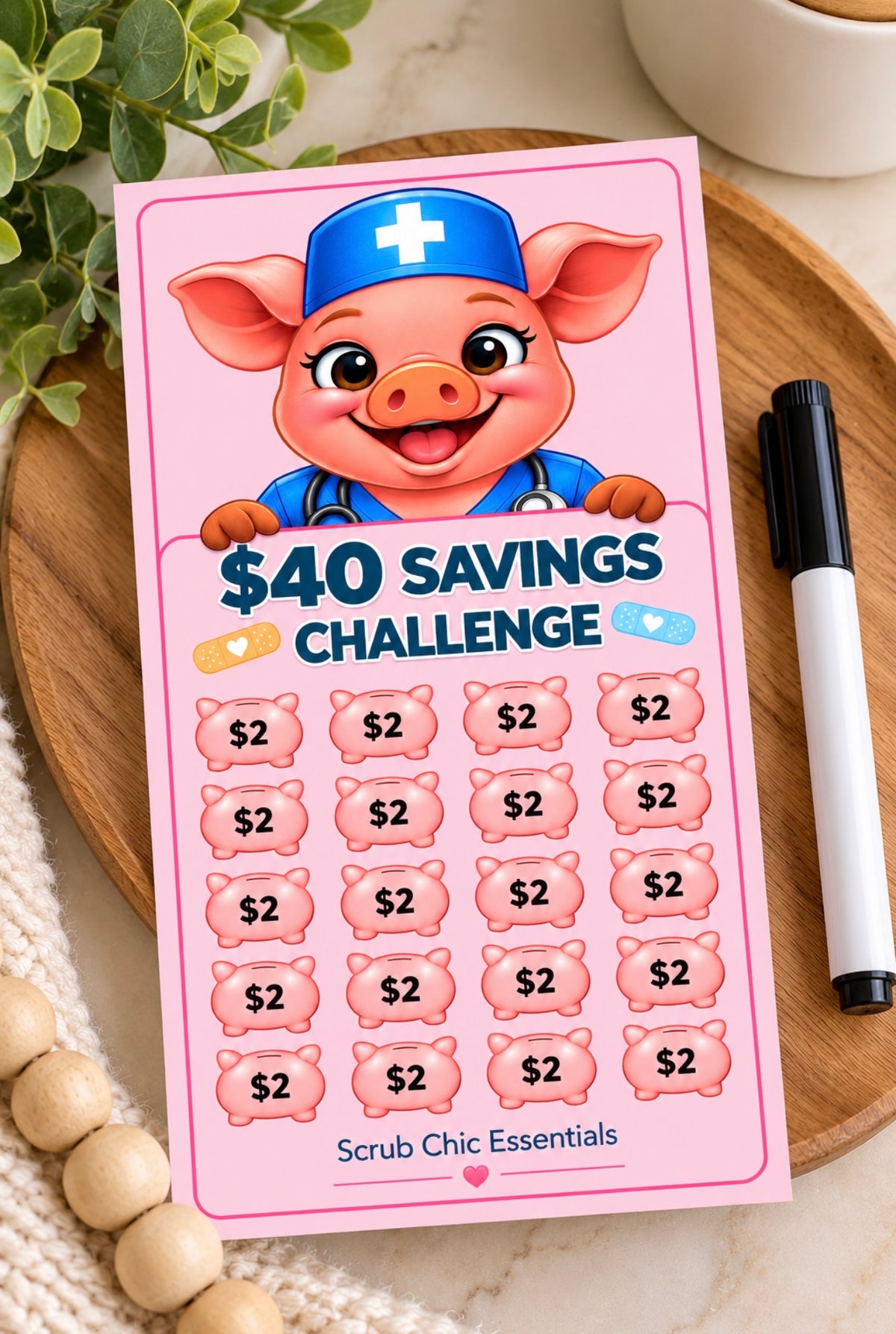 HEALTHCARE PIGGY MINI SAVINGS CHALLENGE