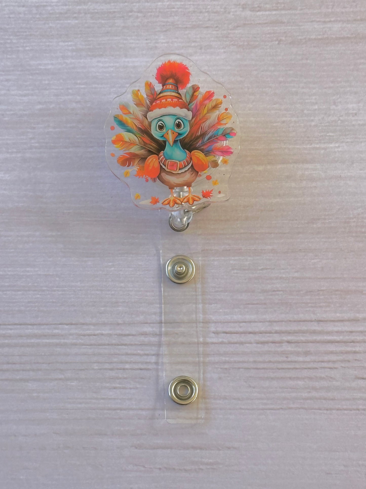 COLORFUL TURKEY BADGE REEL