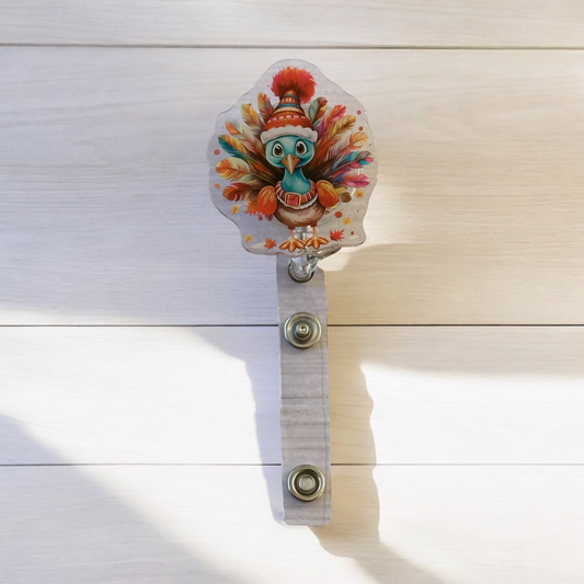 COLORFUL TURKEY BADGE REEL