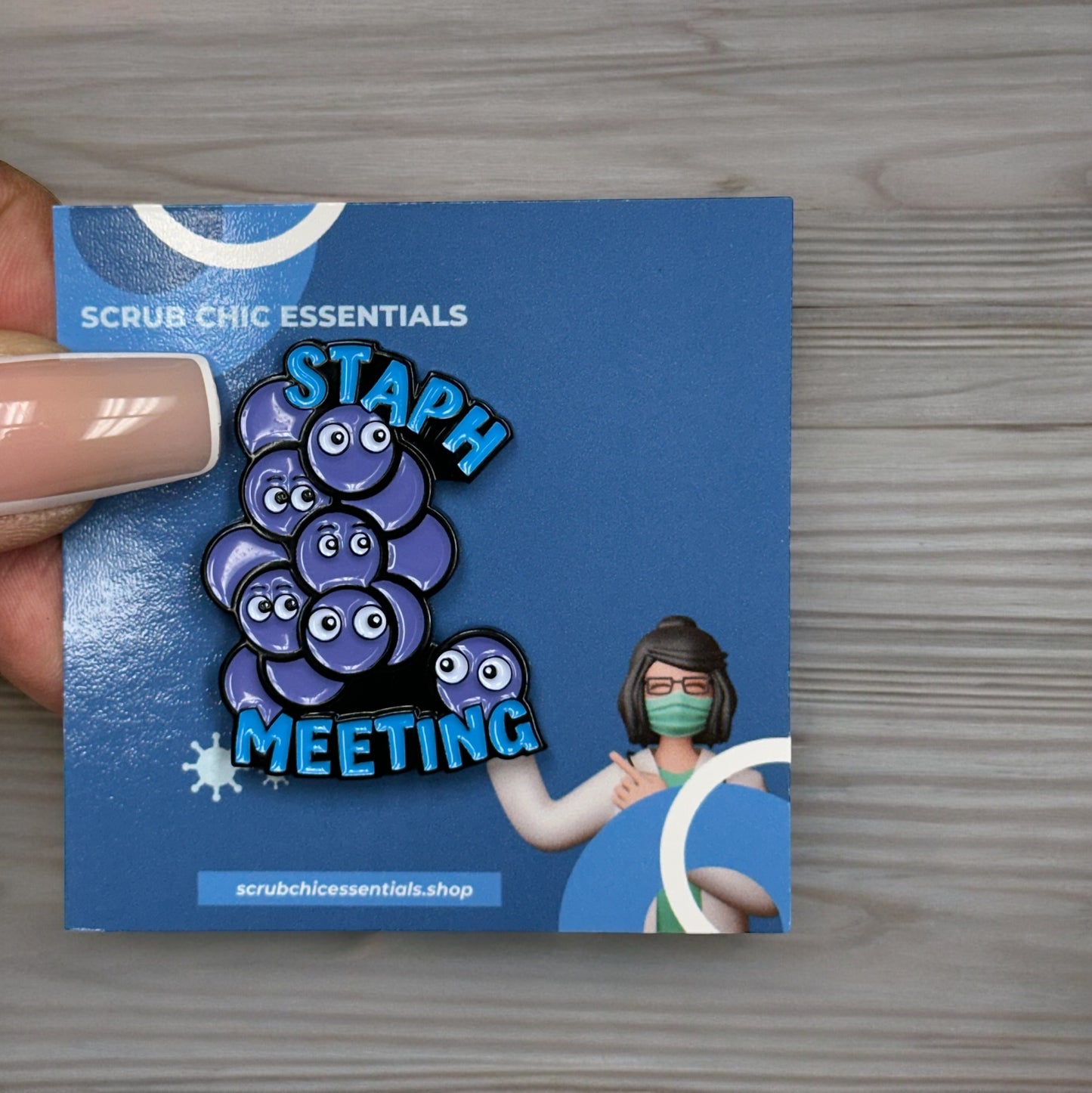 STAFF MEETING ENAMEL PIN