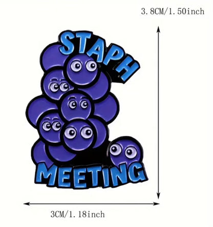 STAFF MEETING ENAMEL PIN