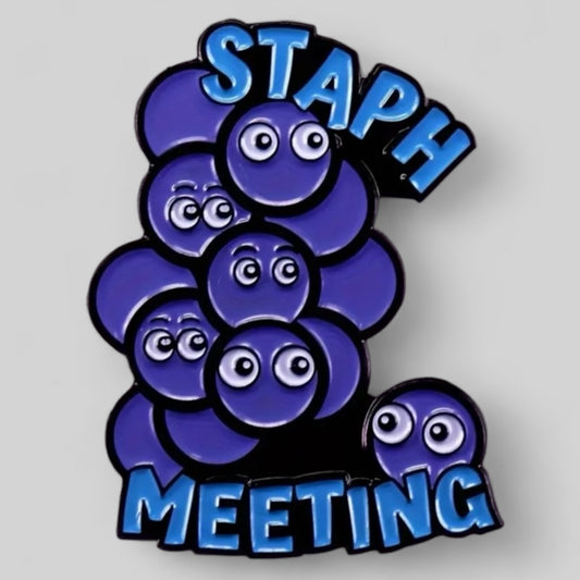 STAFF MEETING ENAMEL PIN