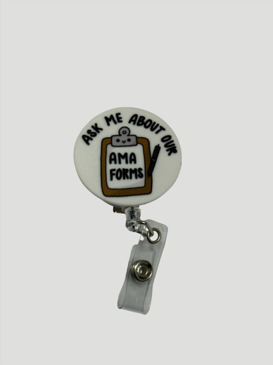 AMA CLIPBOARD BADGE REEL