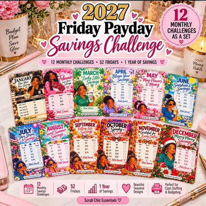 2027 FRIDAY SAVINGS CHALLENGE BINDER
