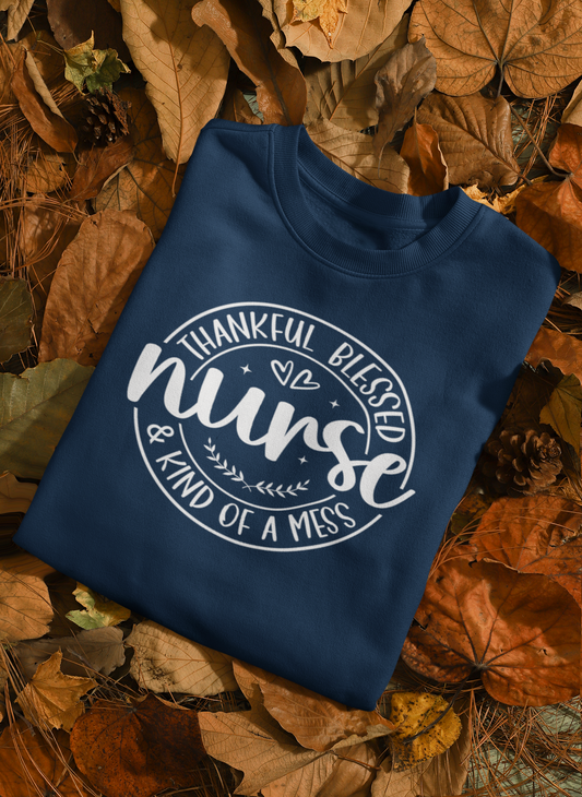 THANKFUL BLESSED NURSE-WHITE PRINT